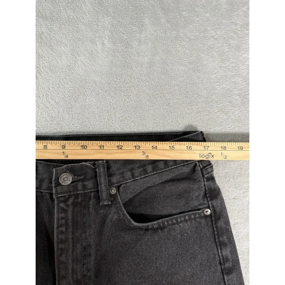 Levis 505 Jeans Mens 34x32 Black Denim Regular Fit Straight Leg